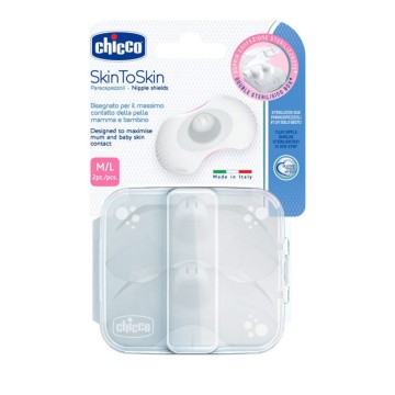 Chicco SkinToSkin Δίσκοι Στήθους Σιλικόνης M/L 2τμχ