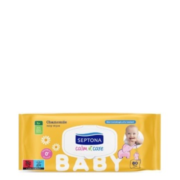 Septona Calm N Care Бебешки кърпички с лайка 80 бр