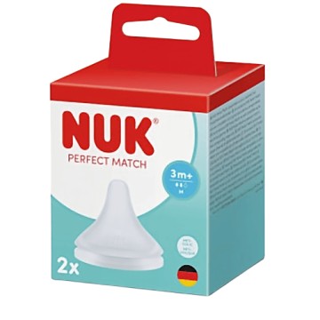 Nuk Perfect Match Θηλή Σιλικόνης Medium 3m+, 2 τεμάχια Nuk Perfect Match Θηλή Σιλικόνης Medium 3m+, 2 τεμάχια