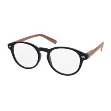 Eyelead E187 طول النظر الشيخوخي/نظارة القراءة باللون الأسود مع ذراع خشبي 1.00