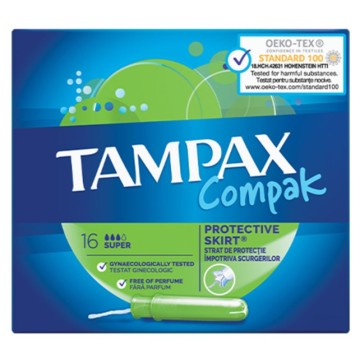 Tampax Compak Super pour un débit accru 16pcs