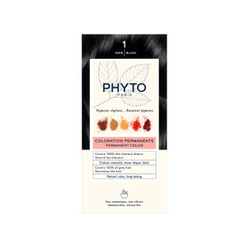 Phyto Phytocolor Μόνιμη Βαφή Μαλλιών 1 Μαύρο Phyto Phytocolor Μόνιμη Βαφή Μαλλιών 1 Μαύρο