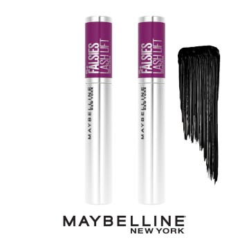 Maybelline Promo The Falsies Instant Lash Lift Mascara für Volumen, Kurve & Länge Schwarz 9.6 ml 2 Stk