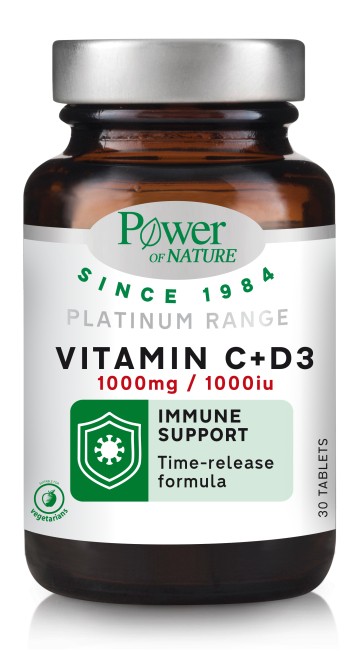 Power Health Platinum Range Vitamin C + D3 (1000mg/1000iu), 30 Tablets Power Health Platinum Range Vitamin C + D3 (1000mg/1000iu), 30 Tablets