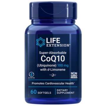 Life Extension CoQ10 Super-Absorbable avec d-Limonène 100mg 60 Gélules