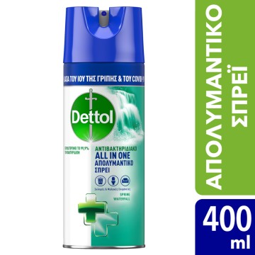 Dettol All in One Spring Waterfall Απολυμαντικό Spray 400ml Dettol All in One Spring Waterfall Απολυμαντικό Spray 400ml