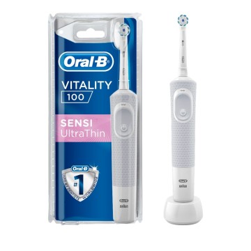 Электрическая зубная щетка Oral-B Vitality 100 Sensi UltraThin, серая, 1 шт.