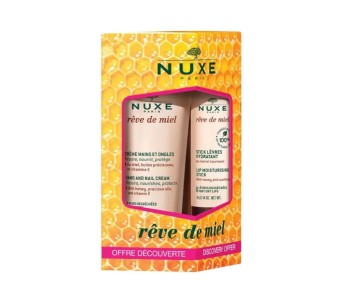 Nuxe Promo Reve De Miel Hand- und Nagelcreme 30 ml & Lippenfeuchtigkeitsstift 4 g