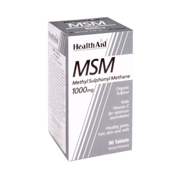 Health Aid MSM 1000mg Végétarien 90 comprimés