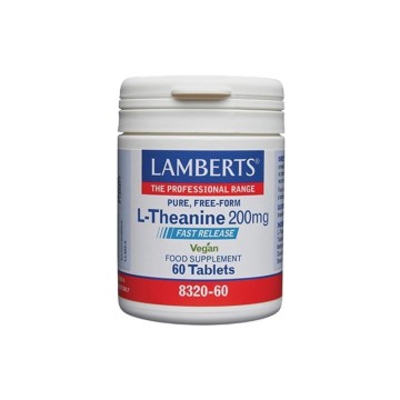 Lamberts L-Theanin 200 mg, schnell freisetzend, vegan, 60 Tabletten