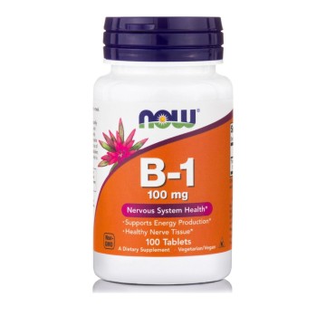 Now Foods Vitamine B1 100 mg 100 comprimés