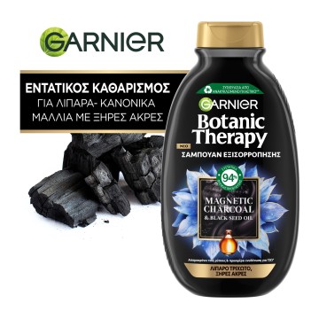Garnier Botanic Therapy Shampooing magnétique au charbon pour cheveux gras 400 ml