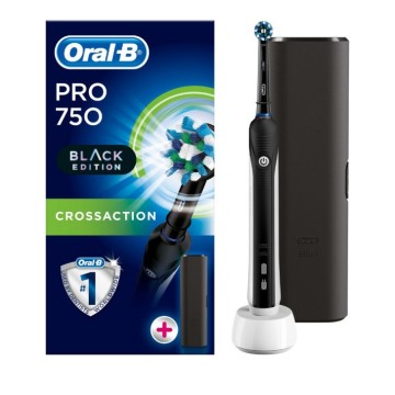 Oral B Pro 750 All Black Edition mit Reiseetui