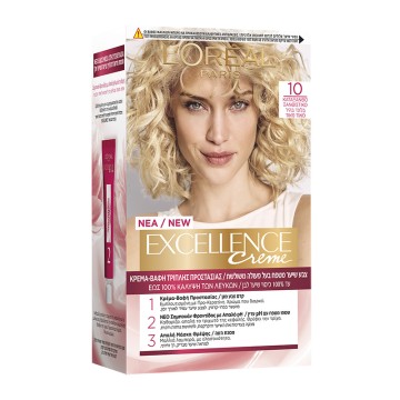 LOreal Excellence Creme No 10 Κατάξανθο Ξανθιστικό Βαφή Μαλιών 48ml LOreal Excellence Creme No 10 Κατάξανθο Ξανθιστικό Βαφή Μαλιών 48ml