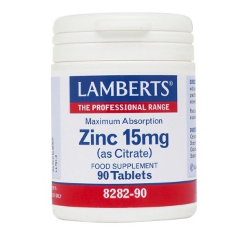 Lamberts Zinc Citrate 15mg Supplément de zinc, 90 onglets
