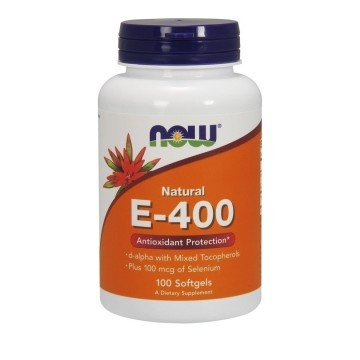 Now Foods Натуральный витамин Е-400, 100 капсул