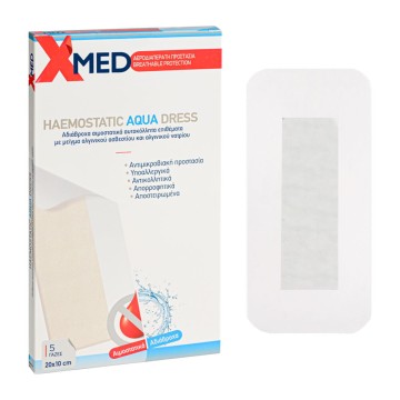 Medisei X-Med Robe Aqua hémostatique, autocollants hémostatiques imperméables 20x10 cm 5 pièces