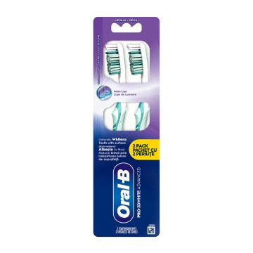 Oral -B Pro-3D White Advanced Οδοντόβουρτα Medium 2τμχ