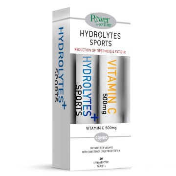 Power Health Promo Hydrolytes Sports avec saveur de citron 20 comprimés et CADEAU Vitamine C 500 mg 20 comprimés
