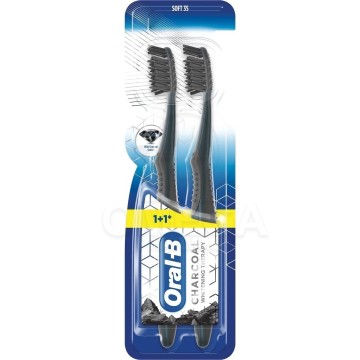 Oral-B Charcoal Whitening Therapy Soft 35 Charcoal Whitening Toothbrush 2 pieces
