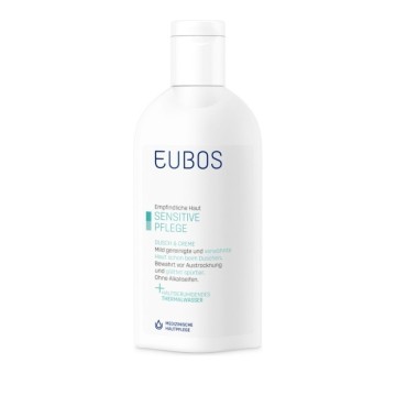 Eubos Sensitive Doccia & Crema, Doccia Schiuma-Crema per Pelli Secche e Normali 200ml