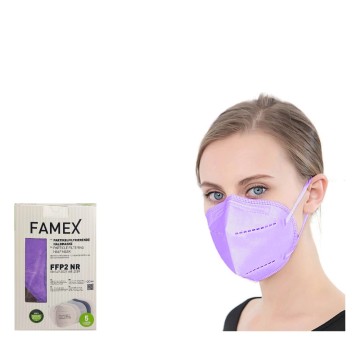 Masque de protection Famex FFP2/KN95 Violet 10 pièces