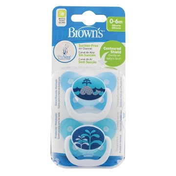 Dr. Browns Prevent Orthopedic Butterfly Pacifier (PV 12402) for Babies 0-6 months, 2pcs