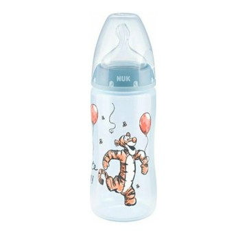 Nuk First Choice Plus Temperature Control Plastic Baby Bottle, Silicone Nipple M for 0-6 months Blue Winnie The Poof 300ml