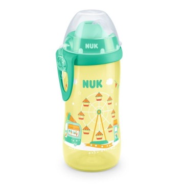 Nuk First Choice Flexi Cup PP 12m+ مشروب غازي مع القش Green Amusement Park 300ml