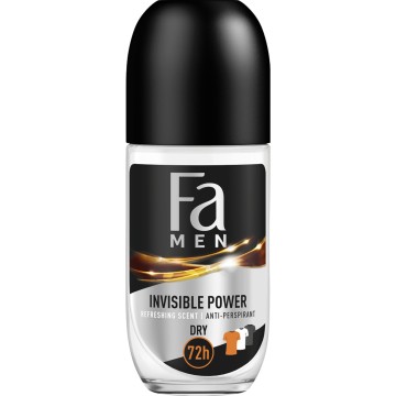 Fa Men Invisible Power Αποσμητικό 72h σε Roll-On 50ml