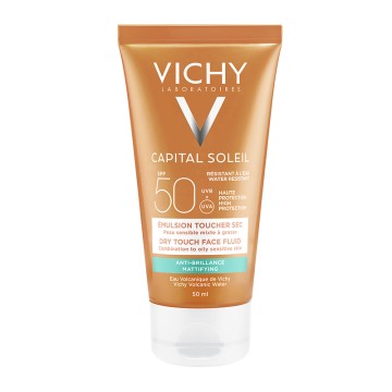 Vichy Capital Soleil Mattifying Face Dry Touch SPF50+, матовый эффект, для комбинированной и жирной кожи, 50 мл