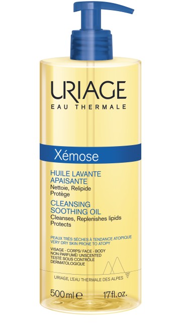 Uriage Xémose Iuile Lavante Apaisante, Почистващо успокояващо масло за лице/тяло 500 мл