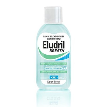 Eludril Breath Mouthwash against bad breath with Mint flavor 500ml