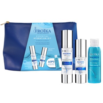 Froika Promo Essential Hydration with Hyaluronic Moist Cream Light 50 ml & Face Serum, 30ml & Moist Wash, 100ml