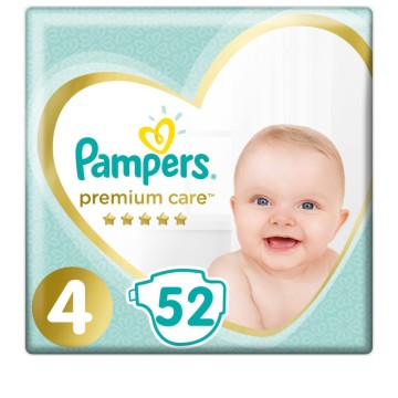 Pampers Jumbo Premium Care No4 Maxi (9-14kg) 52pcs