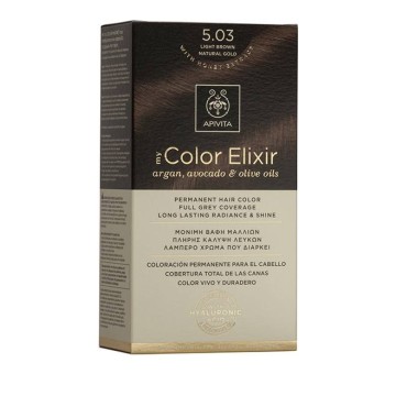 Краска для волос Apivita My Color Elixir 5.03 Светло-коричневый натуральный мед