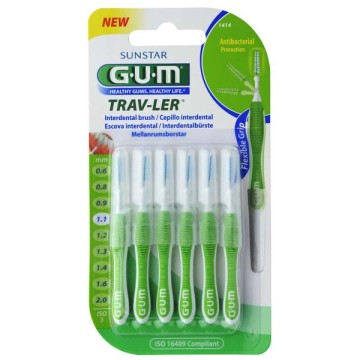 GUM Trav-ler Tapered, Μεσοδόντια Βουρτσάκια 1,1mm x6 GUM Trav-ler Tapered, Μεσοδόντια Βουρτσάκια 1,1mm x6