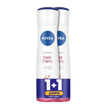 Nivea Promo Fresh Cherry Spray Deodorant 2x150ml