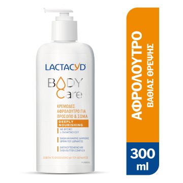 Lactacyd Body Care Κρεμώδες Αφρόλουτρο για Πρόσωπο και Σώμα με Shea Butter Complex 300ml