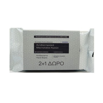 Korres Salviettine Antibatteriche con Alcol Etilico 3x15pz