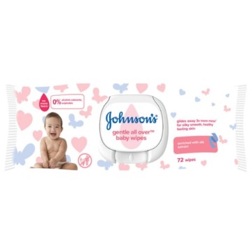 Johnsons Baby Gentle All Over Μωρομάντηλα 72τμχ