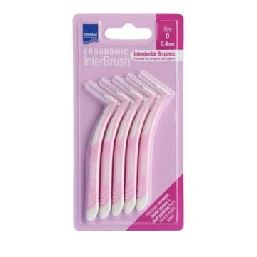 Intermed Ergonomic Interdental Brushes with Handle 0.4mm Pink 4pcs