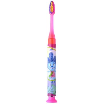 GUM Junior Master Light-Up Soft (903), детска четка за зъби със светещ индикатор розово 1 бр.