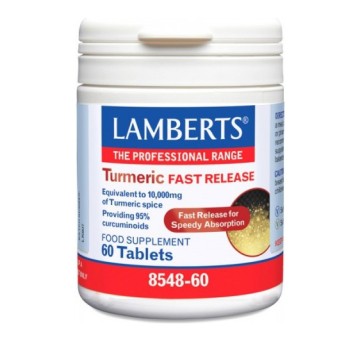 Lamberts Curcuma à libération rapide 200 60 mg XNUMX comprimés