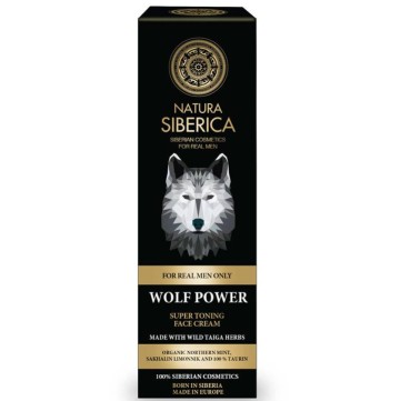 Natura Siberica Men Crema Viso Super Tonificante Wolf Power, Crema Viso Super Tonificante, 50ml