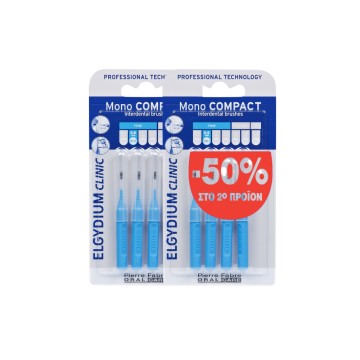 Elgydium Clinic Mono Compact Interdental Brushes 0.4mm Blue 2x4 pieces