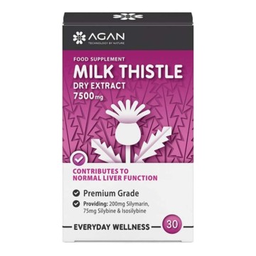 Agan Milk Thistle Dry Extract 7500mg, 30 Φυτικές Κάψουλες