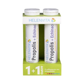 Helenvita Promo Propolis & Echinacea Συμπλήρωμα για την Ενίσχυση του Ανοσοποιητικού με γεύση λεμόνι 2x20 αναβράζοντα δισκία