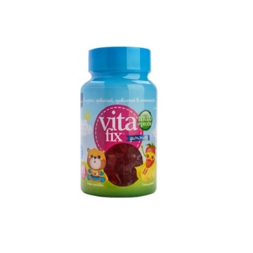 Жевательные конфеты Intermed Vitafix Multiprobio со вкусом клубники для детей от 4 лет, 60 штук в банке