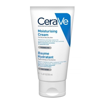 CeraVe Moisturizing Cream, για Πρόσωπο/Σώμα, Ξηρό/Πολύ Ξηρό Δέρμα 50gr